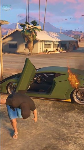 GTA V Fuel Leak & Explosion Detail Explained | Hidden Realistic Feature #facts #gtafacts #shorts