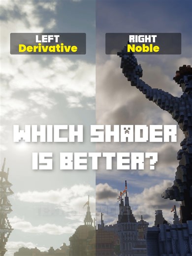 Realistic Shaders for Minecraft: Derivative or Noble? | #minecraft #shader #shadersminecraft #shaders #minecrafter #minecraftshader #minecraftshorts