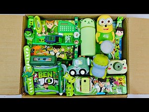 Ben10 toys & Green Stationery, Jumbo Art Kit, Notebook, Sharpener, Pencil Box, Desk Lamp, Ball Pen
