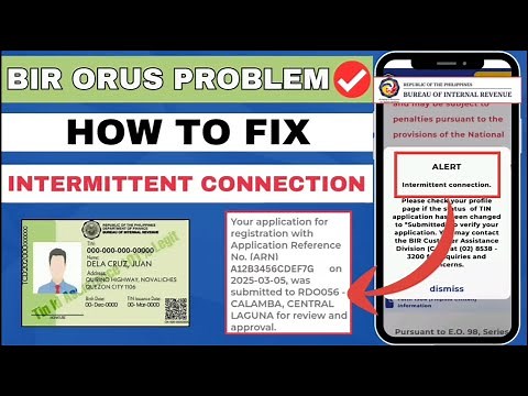 HOW TO FIX BIR ORUS PROBLEM: TIN APPLICATION INTERMITTENT CONNECTION UPDATED 2025 | HR LEAH G