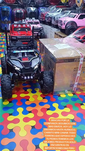 HOY LO ENVIAMOS HASTA HUÁNUCO.CARRITO TODO TERRENO.MODELO MINI CAN AM . GRACIAS POR LA CONFIANZA #paraniñosyniñas #carritosabateria #motosparaniñosperú #LIMA #lavictoria