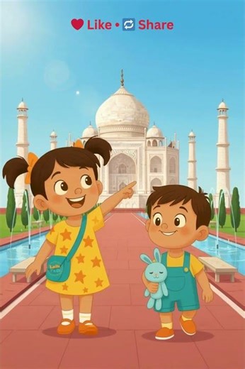 Taj Mahal Through Lalli Fafa Eyes 🏛️✨🎶 Wah Taj!! 🏛️#LalliAndFafa #TajMahal #IncredibleIndia