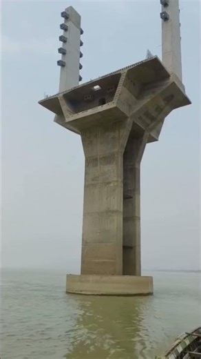 Well foundation and lower pylon and pier table #construction #bridge #shorts #civilengineering #road