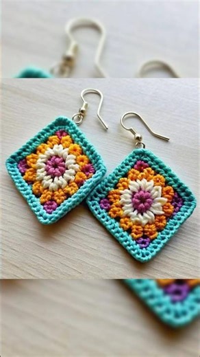 new crochet hoop earrings design #crochetart #earrings #crochetearrings