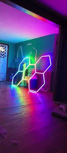⭐ RGB Hexagon LED Lights Setup