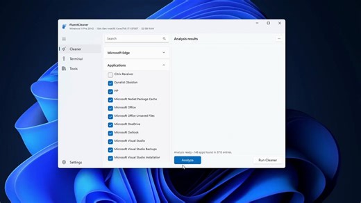 First proper power-user release for FluentCleaner is here https://t.co/Mfu5A3fVhrCLI-style Terminal page, hidden experimental backdrop flags, multi-database support, post-clean tasks, hardware-aware header, cleaner Settings UI #FluentCleaner #Windows11 #WindowsDev #WinUI3