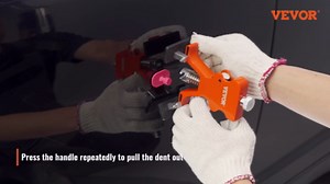 VEVOR 50 PCS Dent Removal Kit, Paintless Dent Repair Kit with Golden Dent Lifter, Hot Glue Gun and Glue Sticks, Car Dent Puller Kit for Auto Dent Removal, Small Hail Damage, Door Ding