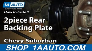 How to Replace Rear Backing Plate 1999-2006 Chevy Silverado
