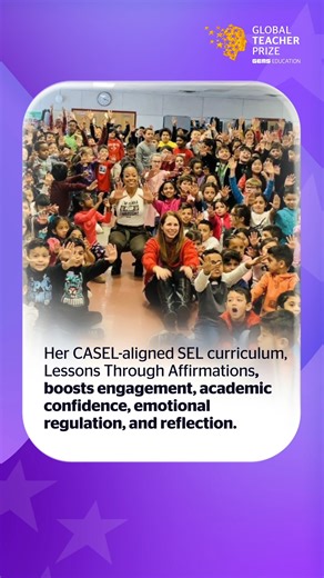 Meet 2026 GEMS Education Global Teacher Prize Top 10 finalist, Jasmyn Nicole Wright! Jasmyn is an award-winning educator, social and emotional learning (SEL) innovator, and founder of The Push Through Organization. She is best known for creating the viral classroom affirmation “I’m Gonna Push Through,” which has grown into a global movement reaching classrooms in more than 40 countries. Her work has been featured by Gap Kids, Good Morning America, The Today Show, The New York Times, and the Inte