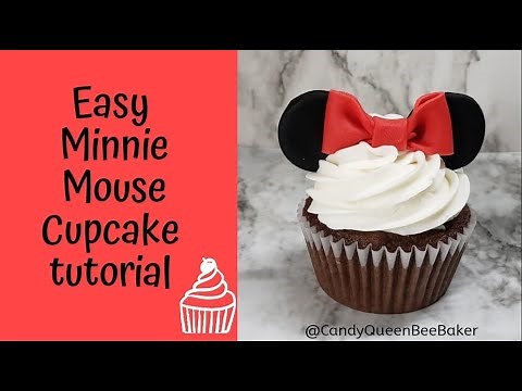 Easy minnie mouse cupcake tutorial