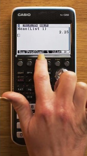 [Casio fx-CG50 tutorials] finding Mean, Sum and Median of a list of data #shorts