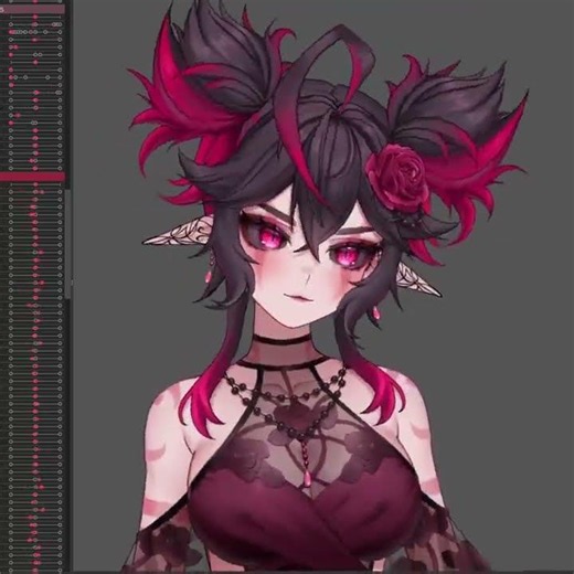 LIVE2D VTUBER CHARACTER MODELING DESIGN WITH RIGGING SHOWCASE