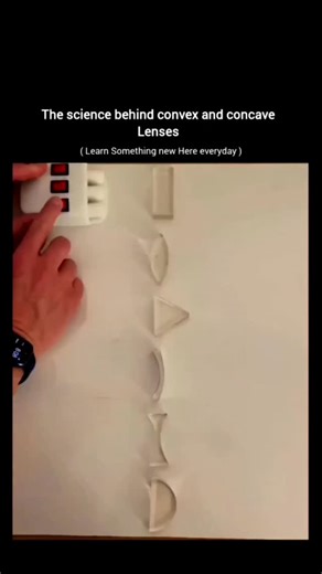 @globalheadlines.in.in on Instagram: "Follow @globalheadlines.in.in for more ....... When a beam of light passes through different glass shapes, its path changes because of refraction. Refraction happens when light moves from one medium to another-such as from air into glass-and its speed changes. This speed change forces the light to bend, and the exact direction of that bending depends entirely on the shape of the glass it travels through. In this setup, parallel red light rays first encounter