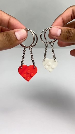 Lego Heart Keychain: Perfect for Valentine's Day Gifts