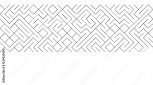 Drawing a Collection of Various Random Walk Maze Patterns Loop Stock Video
