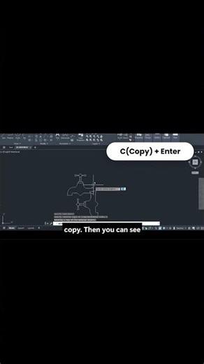 Copy and rotate in same command #autocad