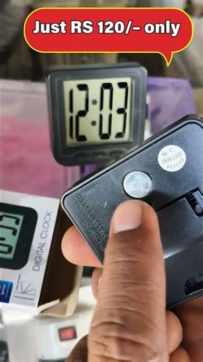 Digital clock with magnet backside and with flexible backstand.