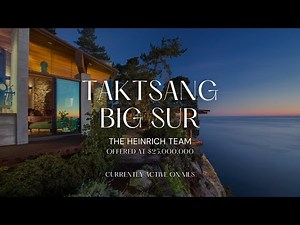UNDER CONTRACT! Taktsang A Stunning Temple Home In the Heart of Big Sur