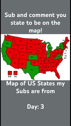 Map of US States, Day: 3 #subscribe #maps #subs #subscribers #subscribemychannel