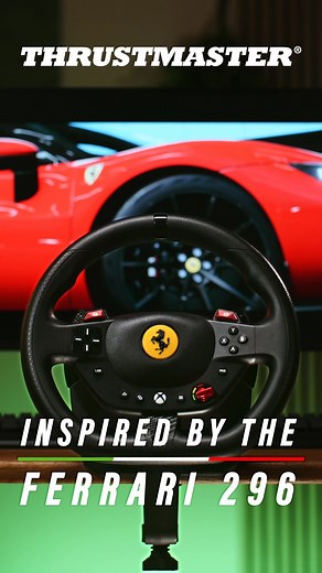 Get a dose of joy in every ride! Drive like a real race driver with T98 Ferrari 296 GTB: inspired by the Ferrari’s steering wheel! | Thrustmaster