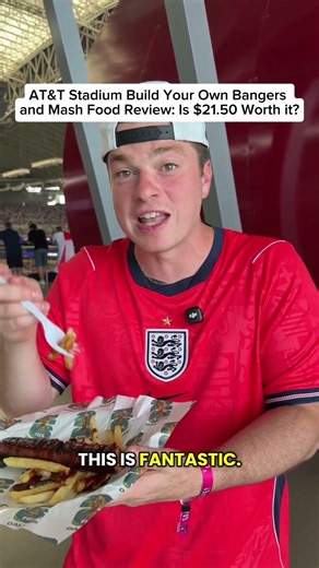 AT&T Stadium Build Your Own Bangers and Mash Food Review: Is $21.50 Worth it? 🥘 #foodreview #fyp