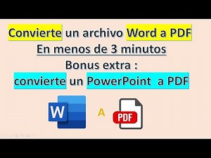 Aprende en menos de dos minutos y medio a convertir un word a pdf