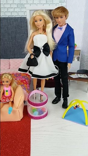 Barbie doll and Ken Family funny | 바비와 켄의 아침 루틴 #shorts