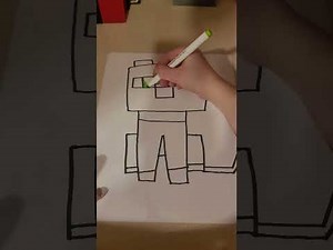 how to draw a minecraft cat