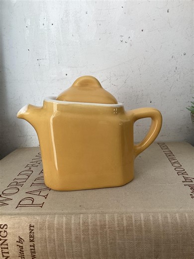 Small Vintage Coors Pottery Single Cup Teapot, Mustard Yellow Restaurant Ware. - Etsy
