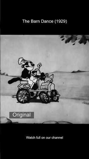 The Barn Dance (1929) AI Restoration Before/After #filmrestoration #aiupscaling #mickeymouse