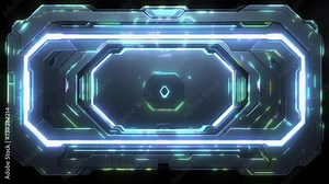 An artistic representation of technology evolution; it’s detailed, bright, and gives off a futuristic vibe. , futuristic HUD glow, Seamless loop animation render