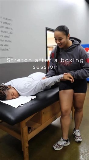 Coach Cree, RDH, CPT, CES on Instagram: "Assisted stretch ASMR- upper body edition. I do full body assisted stretches and a lot of people could benefit from doing stretches for the shoulders, arms, neck, and traps. Assisted stretches are $25 for 30 minutes w/ massage gun for the rest of the year. Cupping or tens unit with assisted stretches $75 And our shirts and hoodie is available too ❤️‍🔥 Talk to me! Chit chat and upper body assisted stretch for one of my boxers. 🎥 Captured by: @thatgworlrj