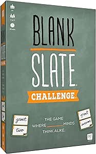 Blank Slate: Challenge, A Fresh Take on The Classic, Creative Word Matching Fun with 150 Word Prompts, Match Words to Score Points & Win, Great Travel Party Game Experience for 2 or 4 Players