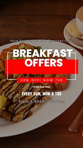 47K views · 12 reactions | 丹 Breakfast Made Better! 丹 This September, fuel your mornings with our Full Java Breakfast Combo or a sweet Crepes Combo. Now only Ksh 790 (was Ksh 900)! Available every Sunday, Monday & Tuesday at our Nairobi CBD branches only. Start your day the Java way!  #JavaBreakfast #JavaLove #JavaCBD | Java House | Facebook