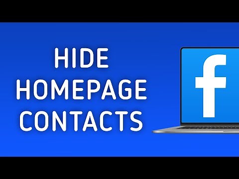 How to Hide Contacts in Facebook Home Page on PC