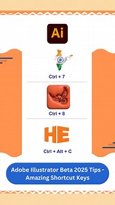 Adobe Illustrator Beta 2025 Tips - Amazing Shortcut Keys . Check in Reels Tab . Follow : Vipul Graphics . Thanks . #vipulgraphics #illustrator #illustration #shortcutkeys #vector #explore | Vipul Graphics