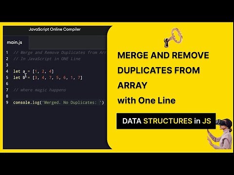 ONE LINE: Merge and Remove Duplicates in Array in JavaScript