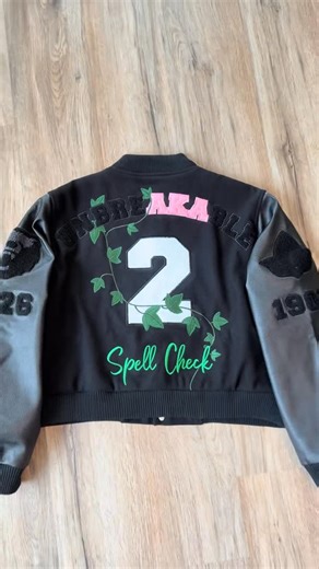 SHOPMYTM: Timeless Greek Paraphernalia on Instagram: "Para so lowkey, they gotta get up close to see it. Check out these custom Alpha Kappa Alpha monochromatic varsity letterman jackets for the Alpha Delta Chapter. Perfect for those who love sleek, subtle Alpha Kappa Alpha paraphernalia with major meaning. Want us to create a custom Alpha Kappa Alpha varsity jacket that tells your line story? We are now accepting custom orders for 2026. #aka1908 #alphakappaalpha #alphakappaalphasororityinc #alph