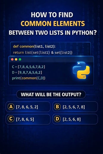 Python Trick 🔥 Find Common Elements in Seconds! 🧠💻 #Shorts #coding #viral