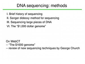DNA sequencing: methods - SlideServe
