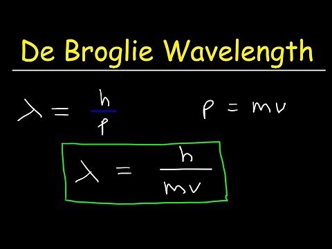 De Broglie Wavelength Problems In Chemistry