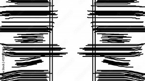 Texture animation with parallel symmetrical lines, both vertical and horizontal. Stock Video