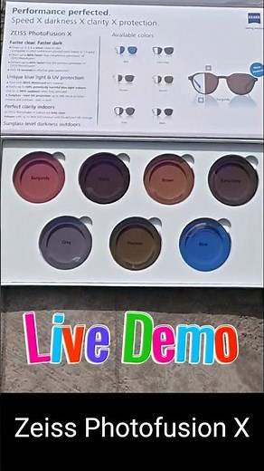Zeiss Photofusion X Live Demo | All Color Variants In Action | Fastest Photochromic Lenses