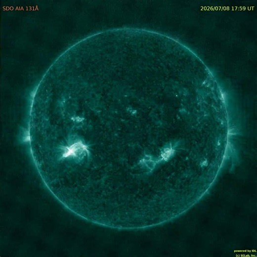 태양 전면 주간 UV (131A) 동영상 (weekly solar full-disk movie in UV : 2026. 7. 6 ~ 7. 12 #solar#태양#UV#자외선