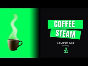 Green Screen Coffee Steam Animation | Rising Vapor Loop (4K)