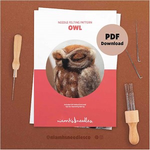 Needle Felting Owl Pattern | Digital Download PDF Instructions | Cute Character Needle Felting Template | Niamhsneedles - Etsy Australia