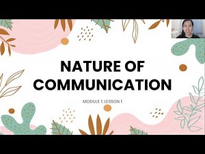 LESSON 1 Nature of Communication