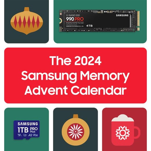 🎵On the first day of Christmas, my true love gave to me... the gift of #SamsungMemory! 🎵 Whether you're looking for a gift for a parent, a partner, or a family member, there's a Samsung #SSD, #MemoryCard, or #PortableSSD for everyone. Play and see what’s inside all 12 Days of our Seasonal Advent Calendar, then find the perfect gift to keep your holiday memories alive. Learn more: http://spr.ly/6182QZFMC | Samsung