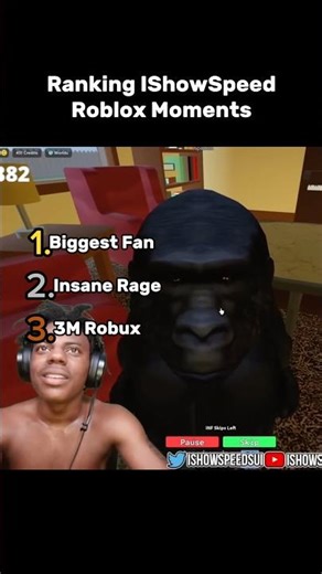 Best IShowSpeed Roblox Moments #shorts #funny #ranked
