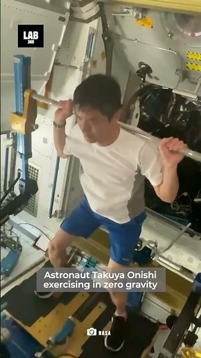 Exercising in Zero Gravity: Takuya Onishi Shows How It’s Done #shorts #lab360 #microgravity